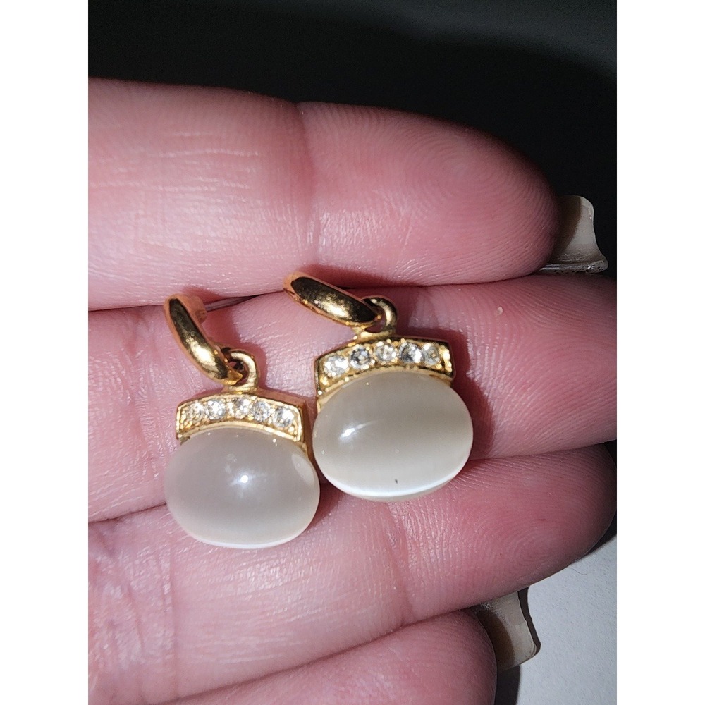 Earrings‎ Roman Vintage Moonstone Drops